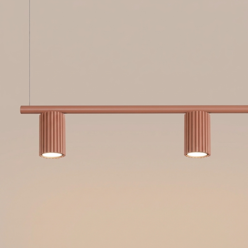 Hanglamp met kabel KARBON 4x GU10/10W/230V oranje
