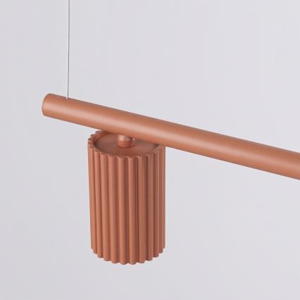 Hanglamp met kabel KARBON 4x GU10/10W/230V oranje
