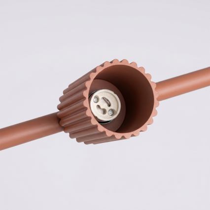 Hanglamp met kabel KARBON 4x GU10/10W/230V oranje
