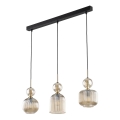 SOPHIA hanglamp aan snoer 3xE14/10W/230V zwart/rookbeige