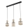 SOPHIA hanglamp aan snoer 3xE14/10W/230V zwart/rookbeige