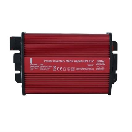 Spanningsomvormer 300W/12/230V + USB