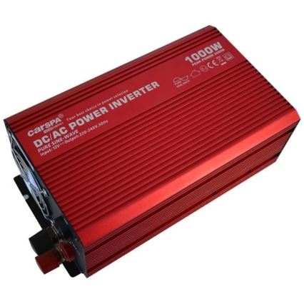 Spanningsomvormer CARSPA 1000W/12/230V + USB