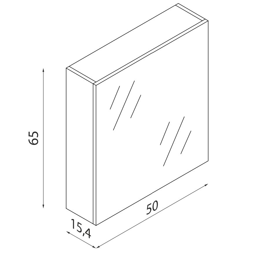 Spiegelkast voor de badkamer KENWOOD 65x50 cm wit