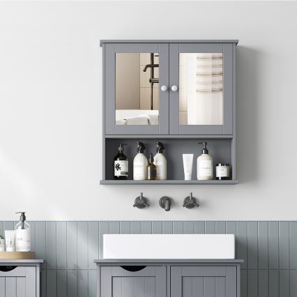 Spiegelkast ZARA 58,5x56,5 cm grijs