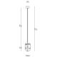 Hanglamp aan een koord NETUNO 1xE27/60W/230V eiken - FSC-gecertificeerd