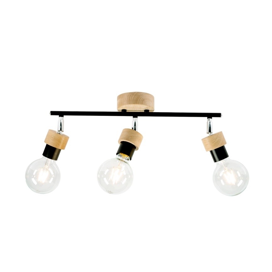 Plafond Spot MARJOLAINE 3xE27/25W/230V eiken - FSC-gecertificeerd
