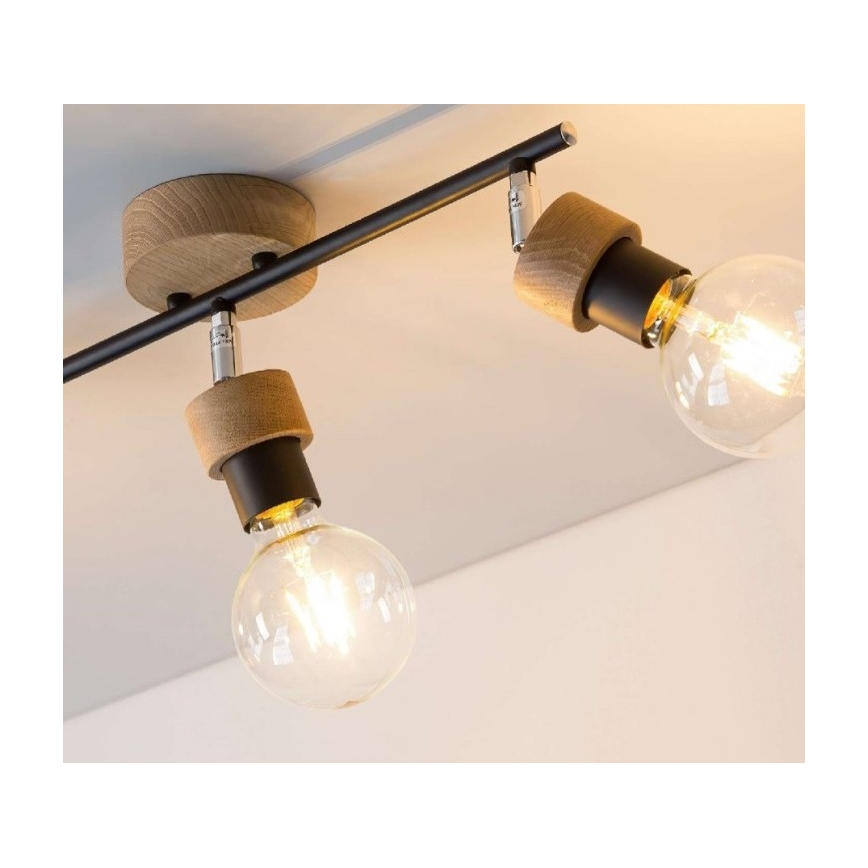 Plafond Spot MARJOLAINE 3xE27/25W/230V eiken - FSC-gecertificeerd