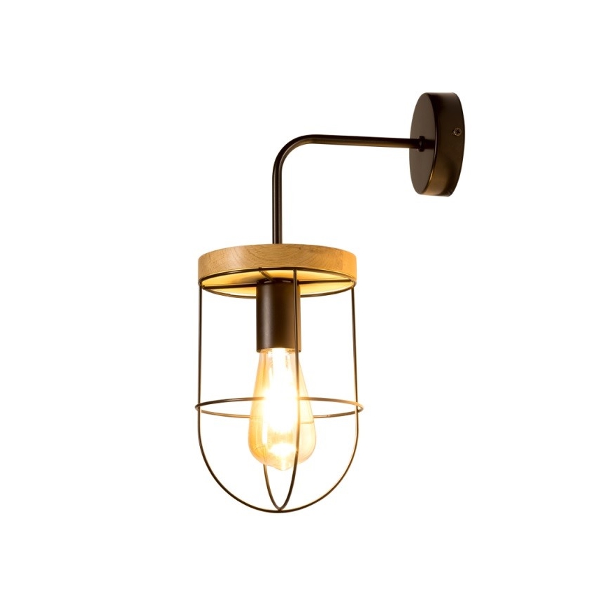 Wand Lamp NETUNO 1xE27/25W/230V eiken - FSC-gecertificeerd