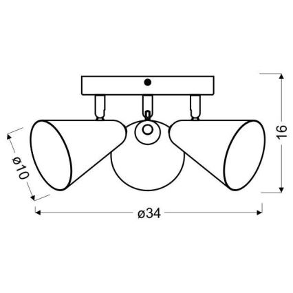 Spot AMOR 3xE14/40W/230V roze