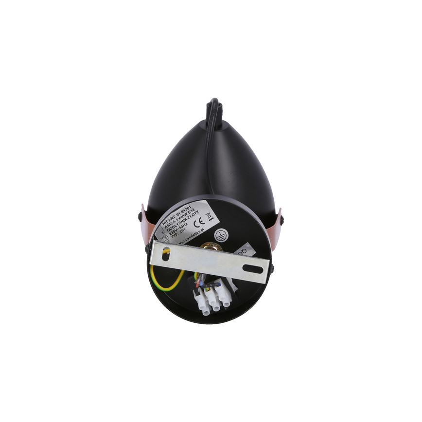 Spot ANICA 1xE14/40W/230V zwart/koper