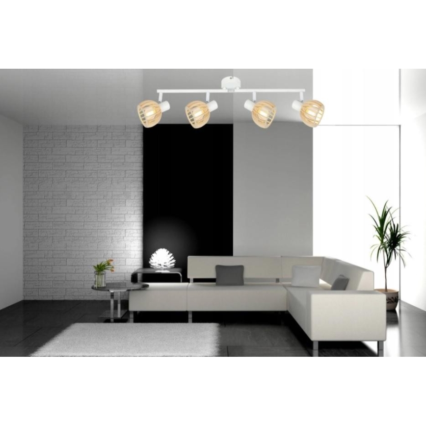 Spot ATARRI 4xE14/25W/230V wit/beige