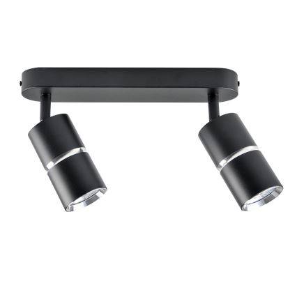 Spot BAMBOO 2xGU10/10W/230V zwart