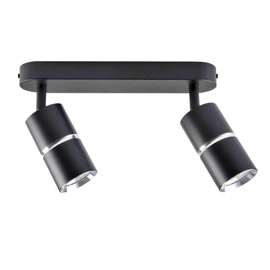 Spot BAMBOO 2xGU10/10W/230V zwart