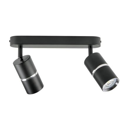 Spot BAMBOO 2xGU10/10W/230V zwart