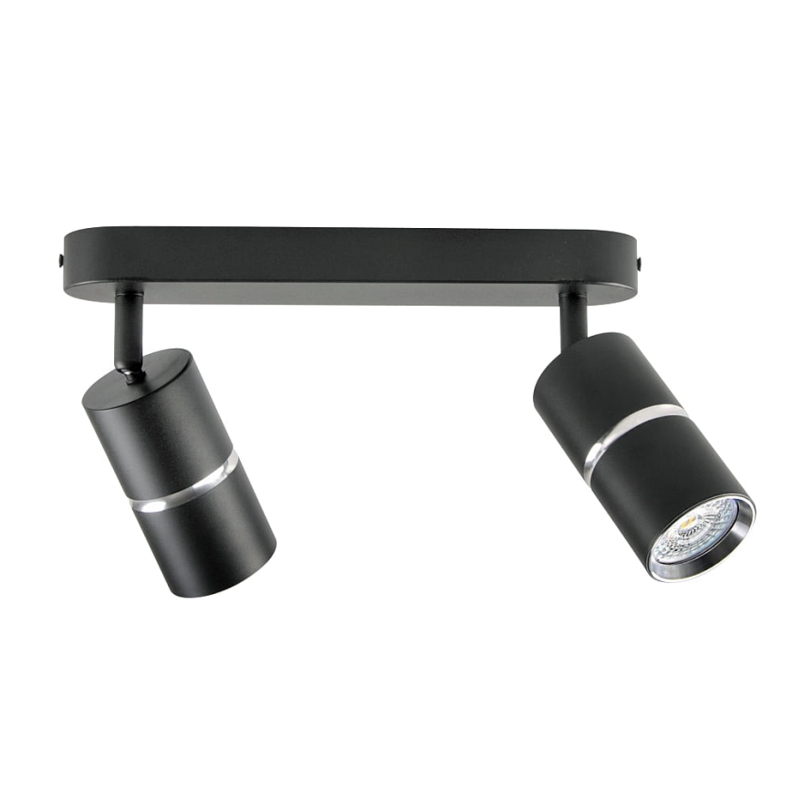 Spot BAMBOO 2xGU10/10W/230V zwart