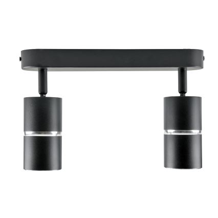 Spot BAMBOO 2xGU10/10W/230V zwart