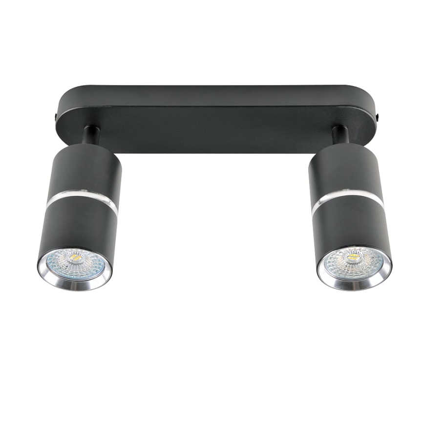 Spot BAMBOO 2xGU10/10W/230V zwart