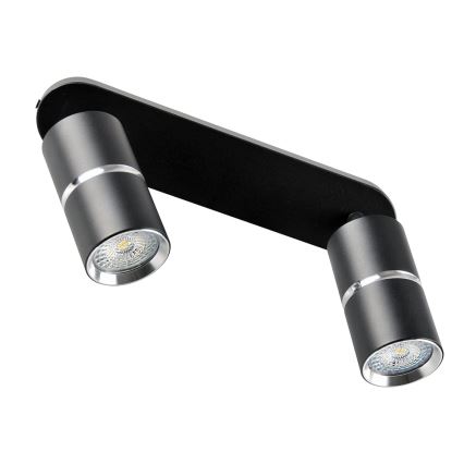 Spot BAMBOO 2xGU10/10W/230V zwart