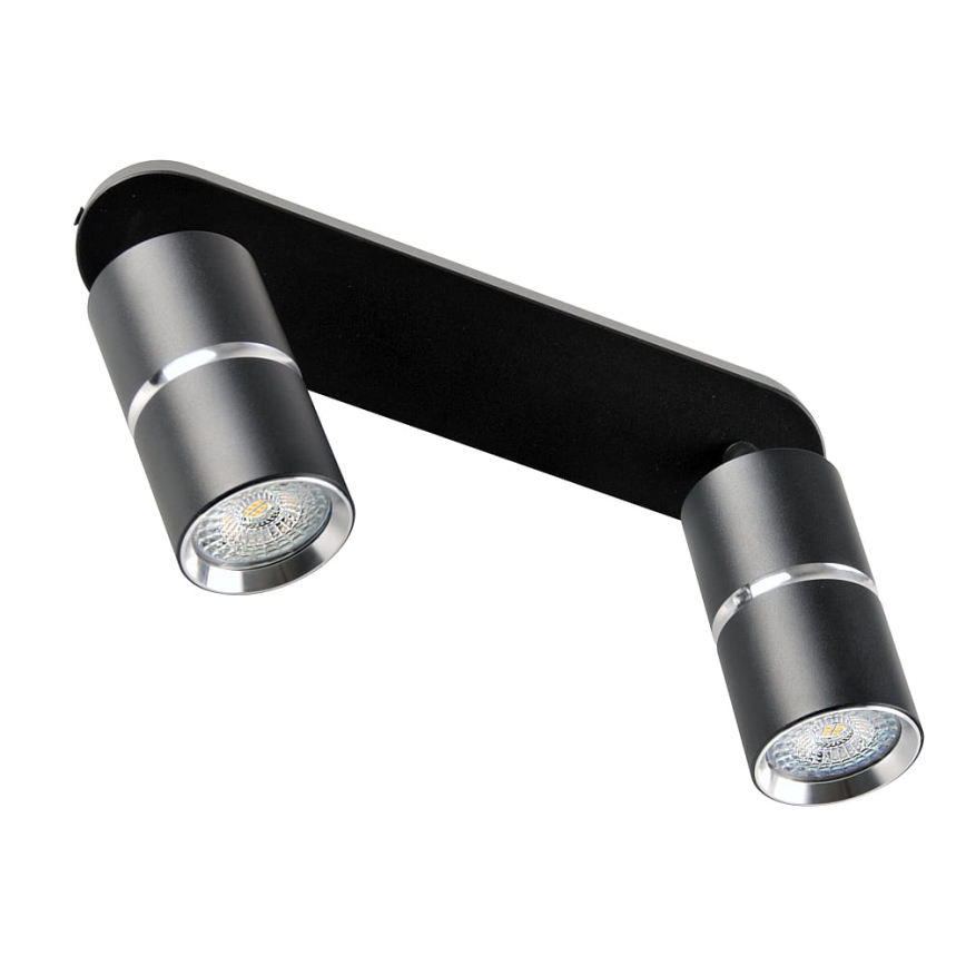 Spot BAMBOO 2xGU10/10W/230V zwart