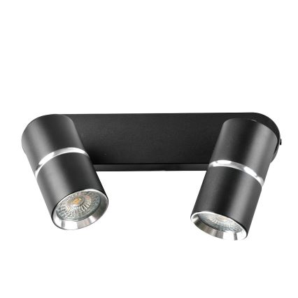 Spot BAMBOO 2xGU10/10W/230V zwart