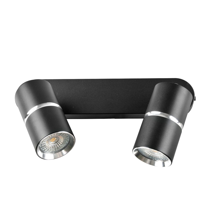 Spot BAMBOO 2xGU10/10W/230V zwart