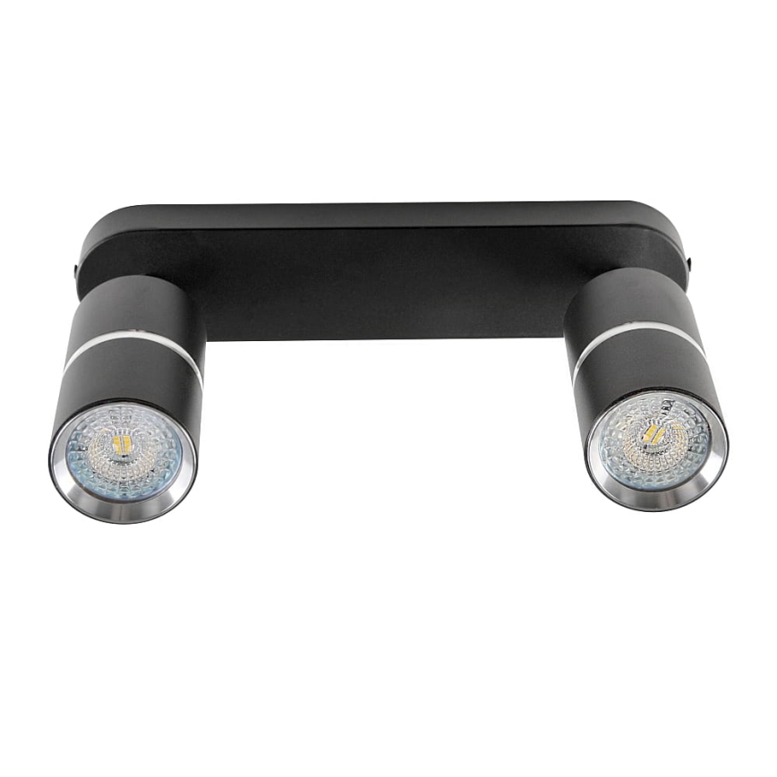 Spot BAMBOO 2xGU10/10W/230V zwart