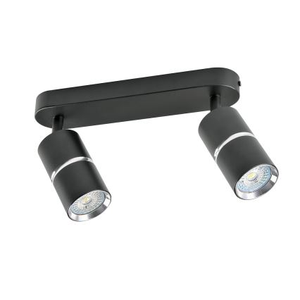 Spot BAMBOO 2xGU10/10W/230V zwart