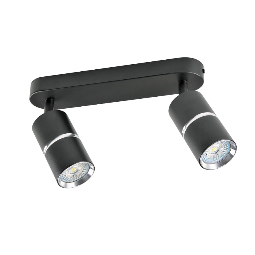 Spot BAMBOO 2xGU10/10W/230V zwart