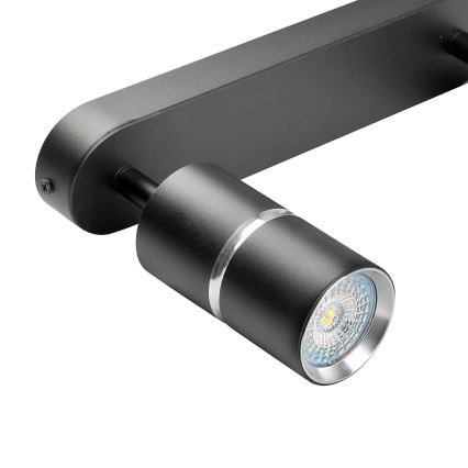 Spot BAMBOO 2xGU10/10W/230V zwart