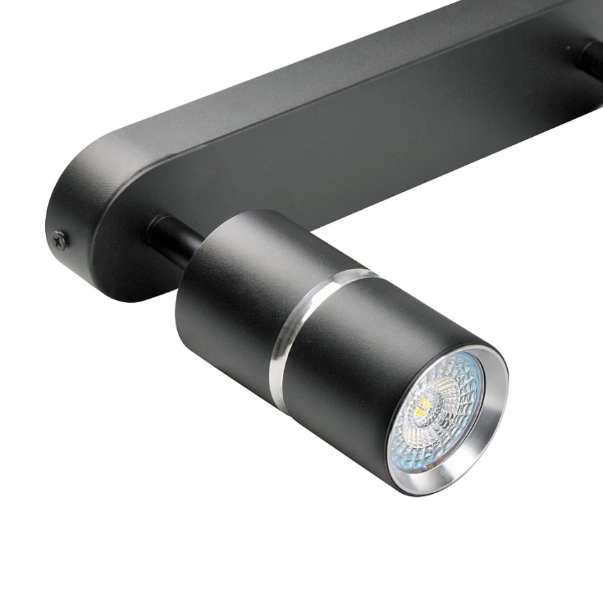 Spot BAMBOO 2xGU10/10W/230V zwart