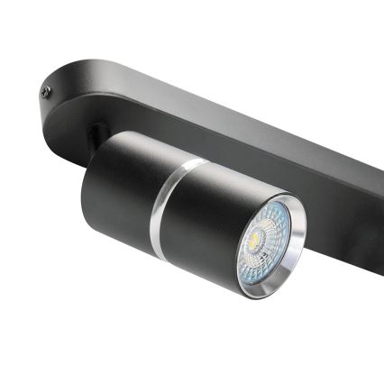 Spot BAMBOO 2xGU10/10W/230V zwart