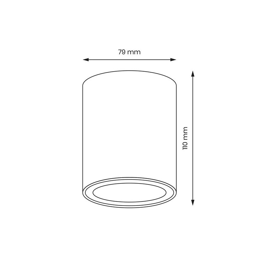 Spot BIMA 1xGU10/25W/230V rond wit