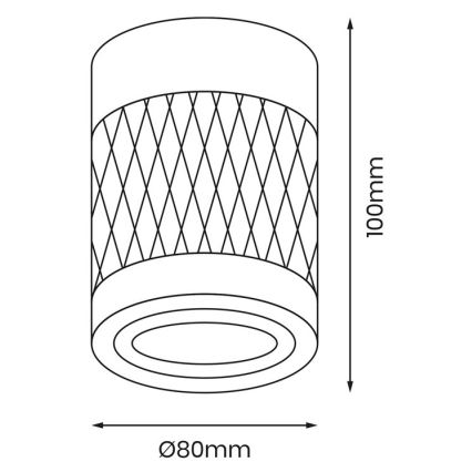 Spot BIMA 1xGU10/25W/230V rond wit