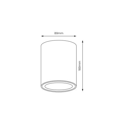 Spot BIMA 1xGU10/25W/230V rond zwart