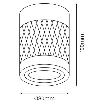 Spot BIMA 1xGU10/25W/230V rond zwart