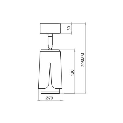 Spot BLOEM 1xGU10/8W/230V zwart