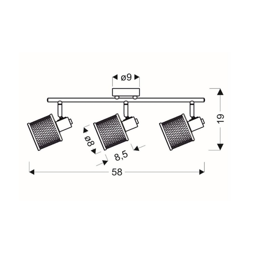 Spot CANABERA 3xE14/40W/230V