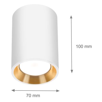 Spot CHLOE 1xGU10/35W/230V rond wit/goud