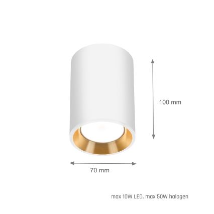 Spot CHLOE 1xGU10/35W/230V rond wit/goud