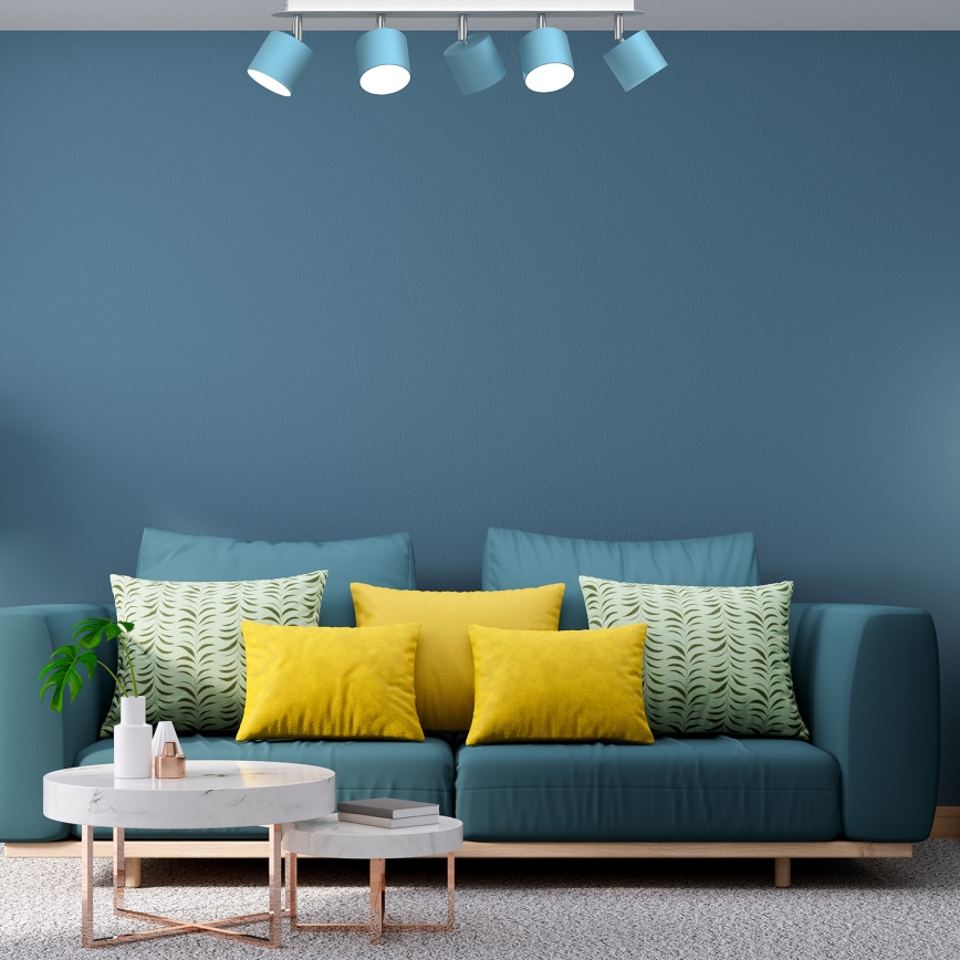 Spot DIXIE 5xGX53/11W/230V blauw