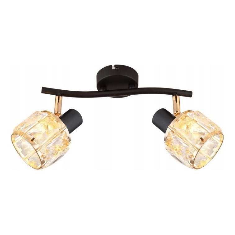 Spot DUBAI 2xE14/40W/230V zwart/goud