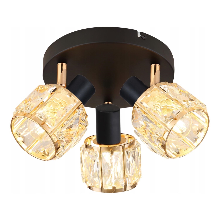 Spot DUBAI 3xE14/40W/230V diameter 36 cm zwart/goud