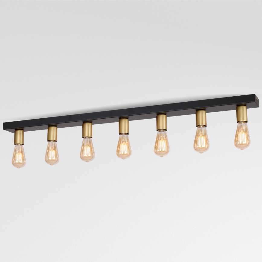 Spot FILO 7xE27/60W/230V zwart/goud
