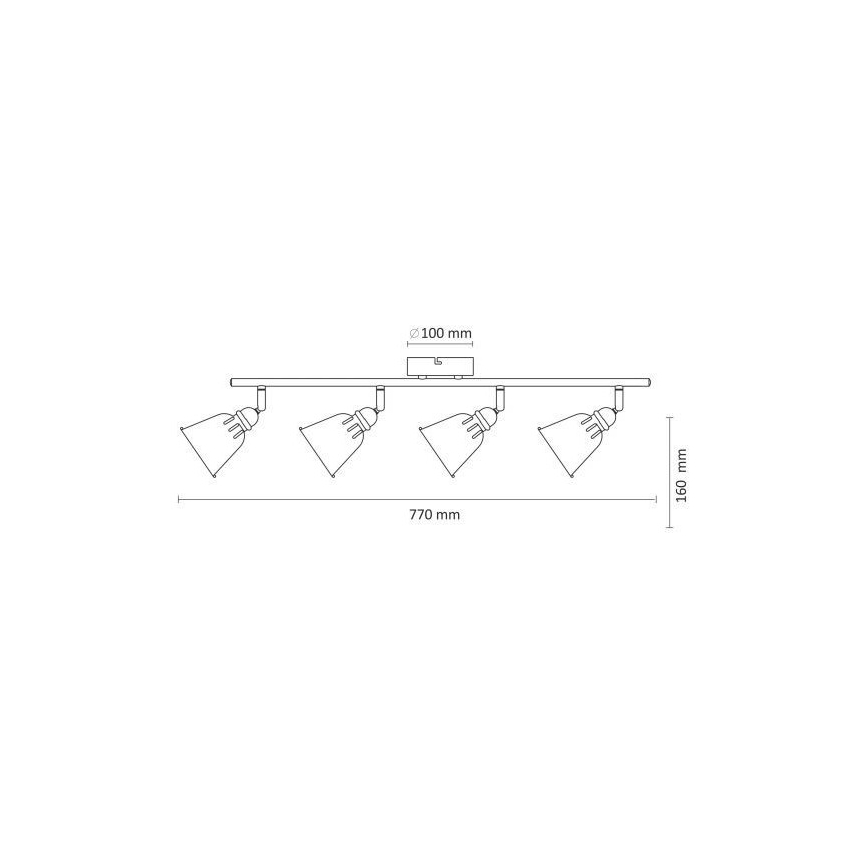Spot FIONA 4xE14/8W/230V zwart