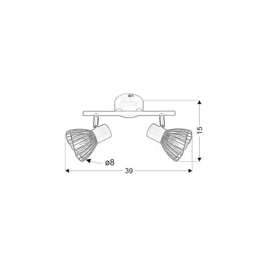 Spot FLY 2xE14/40W/230V