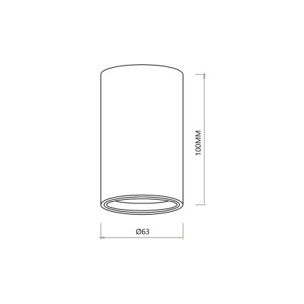 Spot GENESIS 1xGU10/8W/230V 10 cm wit