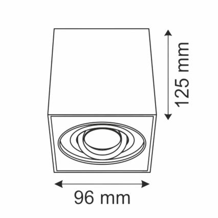 Spot HADAR Q1 1xGU10/10W/230V zwart