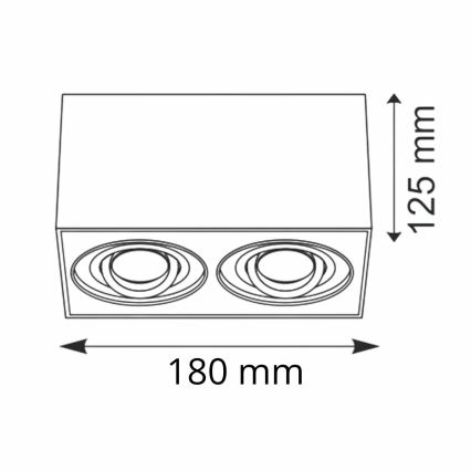 Spot HADAR Q2 2xGU10/10W/230V zwart