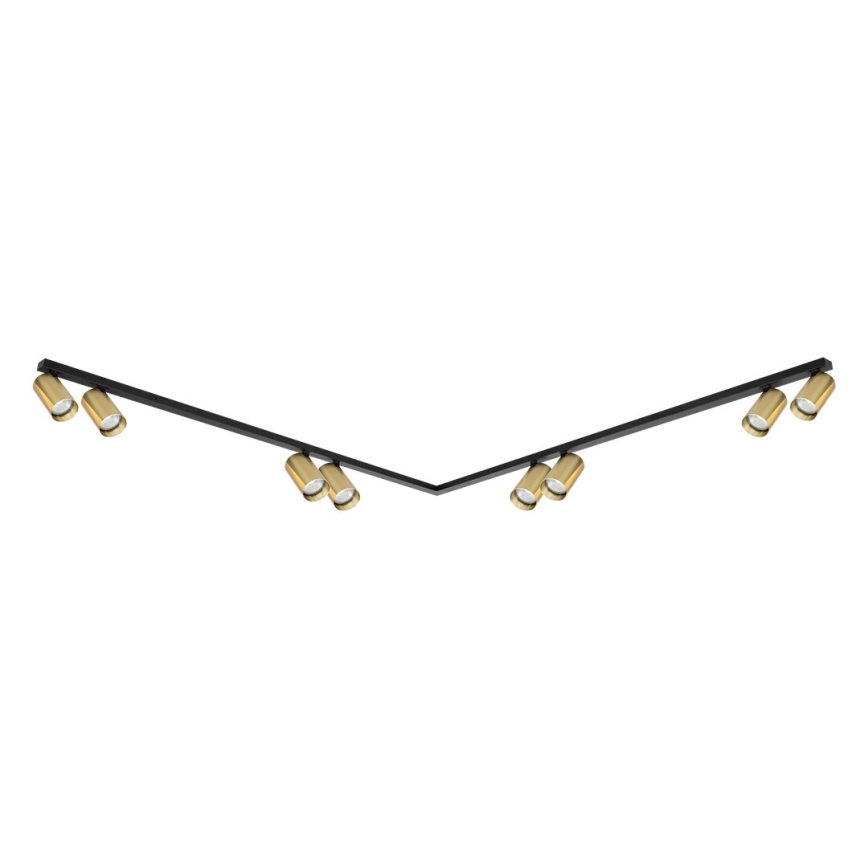 Spot HERO SPOT 8xGU10/9W/230V zwart/goud